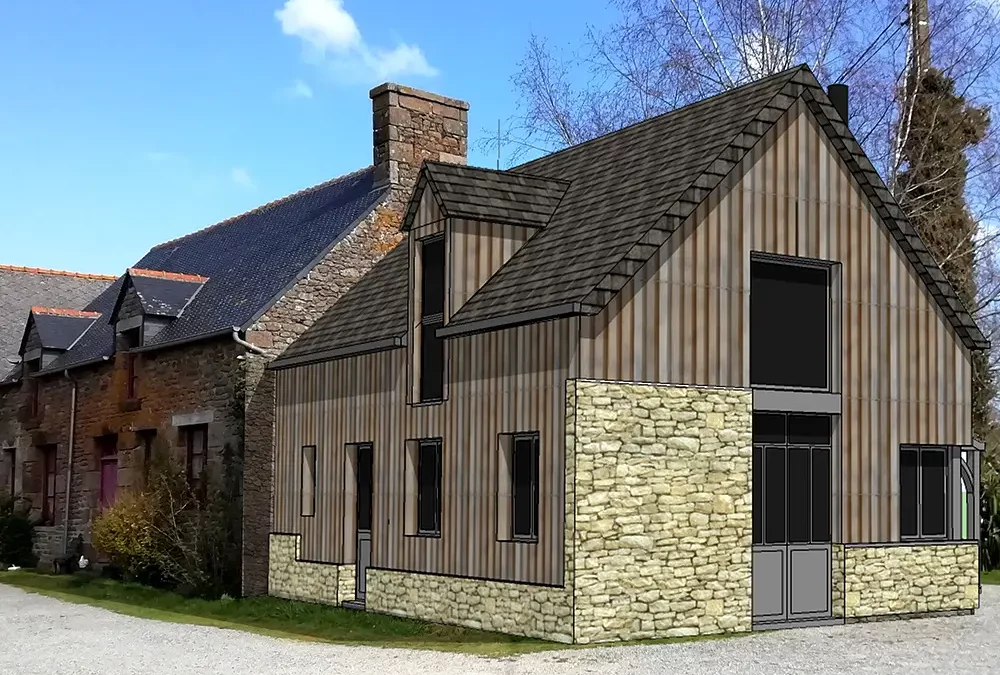 Extension d’une ferme gîte Broualan
